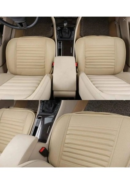 Citroen Su Geçirmez Lüks Deri Bej Oto Koltuk Minderi 3'lü Oturak modelleri