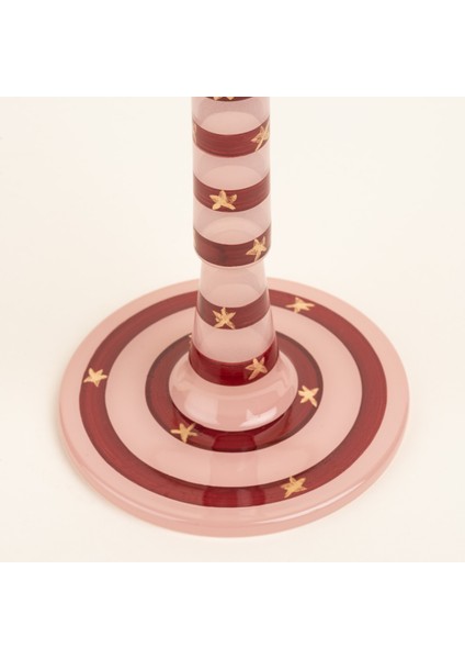 Aravalı Cam Şamdan 10X10X18 cm Fuşya fırsatları