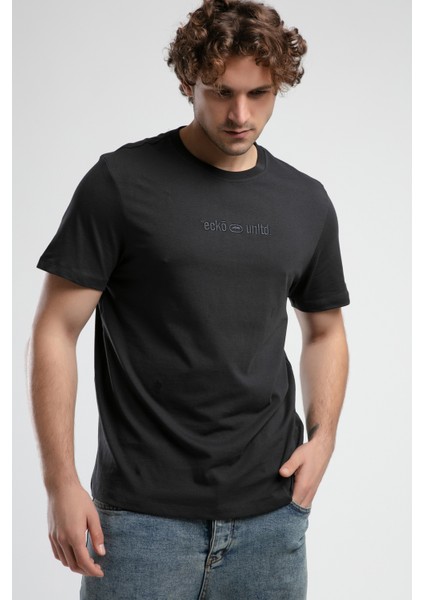 ECKO UNLTD Empıre Antrasit Bisiklet Yaka Standard Fit Erkek Tshirt modelleri