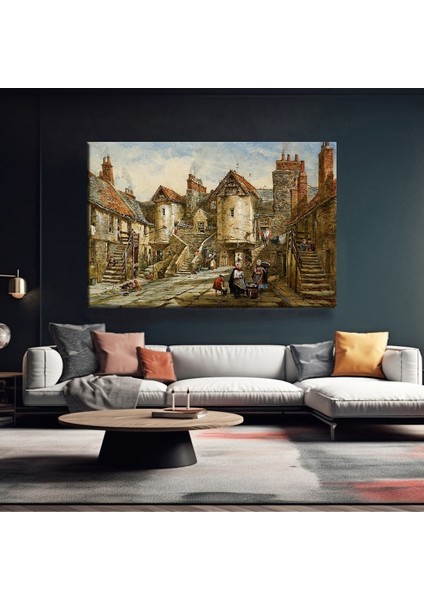 Köy Yolunda Huzur Kanvas Tablo