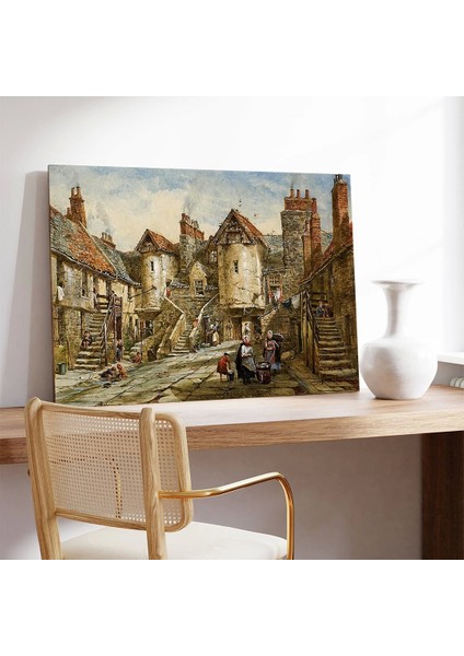 Köy Yolunda Huzur Kanvas Tablo modelleri