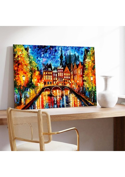 Rengarenk Köprü Kanvas Tablo modelleri