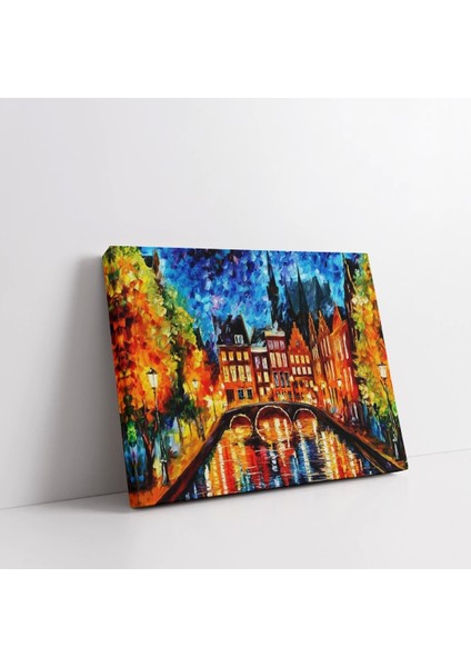 Rengarenk Köprü Kanvas Tablo fiyatları