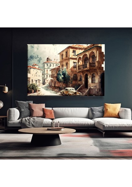 Eski Şehir Sırları Kanvas Tablo