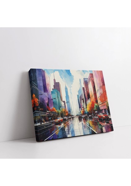 Yükseklerden Şehir Manzarası Kanvas Tablo fiyatları