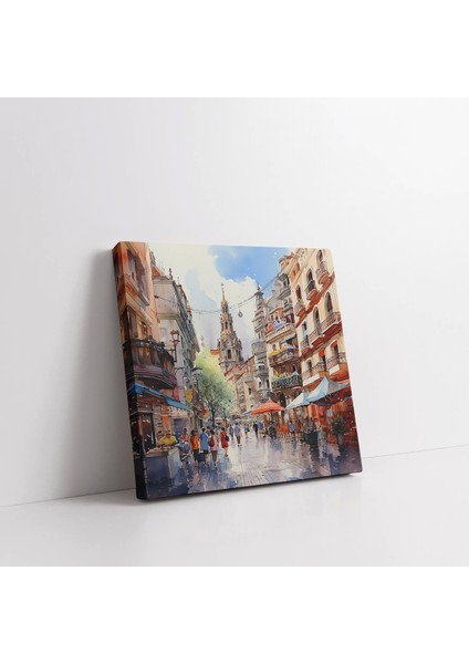 Renkli Sokaklar Kanvas Tablo fiyatları