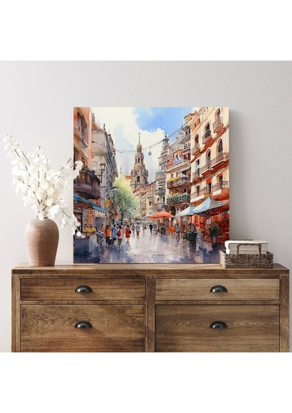 Renkli Sokaklar Kanvas Tablo modelleri