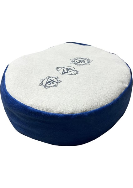 Karabuğday Dolgulu Zafu Meditasyon Minderi - %100 Doğal Ham Bez Meditasyon Minderi