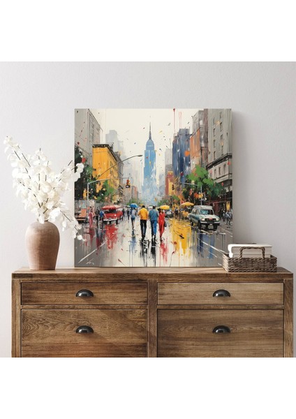 Yağmur Sonrası Caddeler Kanvas Tablo modelleri