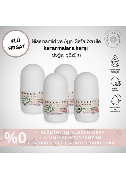Doğal Roll On Kadın 4'lü Fırsat