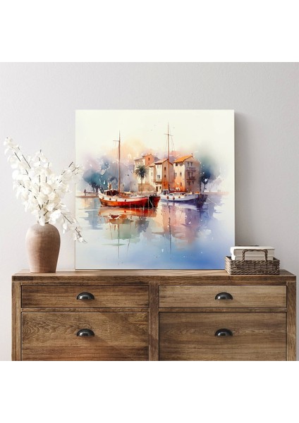 Rıhtımda Yansımalar Kanvas Tablo modelleri