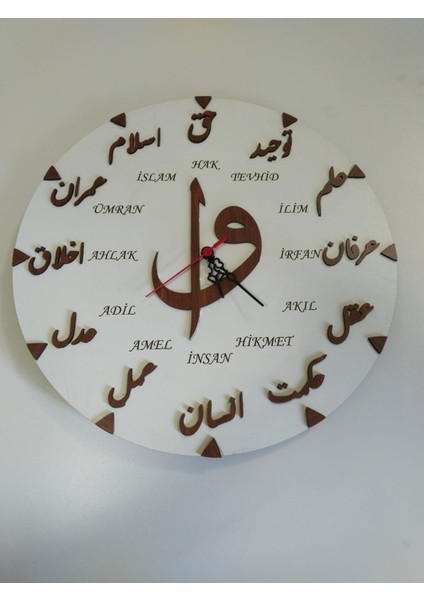 Salon-Oda-Iş Yeri Kaliteli Duvar Saati 3mm Mdf Siyah-Beyaz Çok Şık Tasarım fırsatları