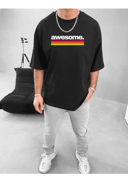 Oversize Siyah T-Shirt Yeni Sezon