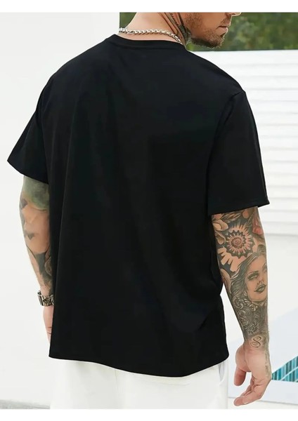 Oversize Siyah T-Shirt Yeni Sezon modelleri
