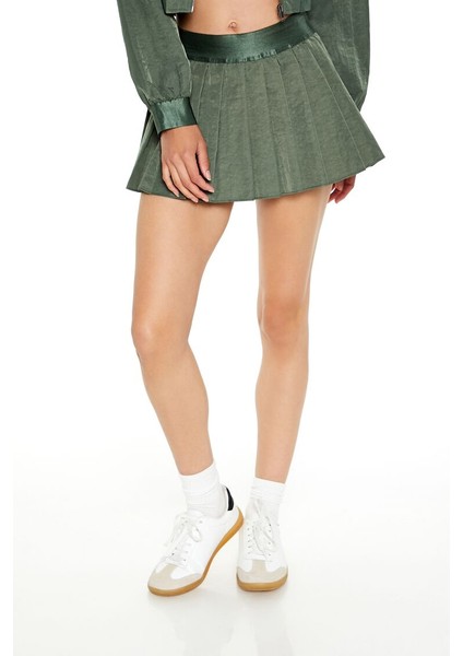 Pileli Mini Tenis Şort Etek