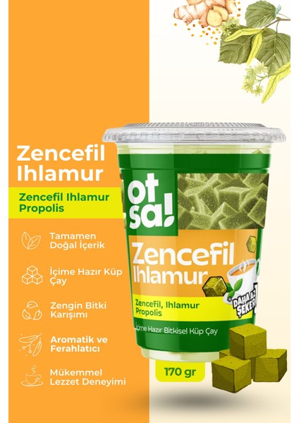 Zencefil ve Ihlamur Harmanlı Bitkisel Destek Çayı – 170 G