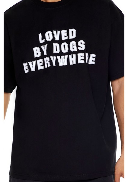 Loved By Dogs Yamalı Tişört indirimleri