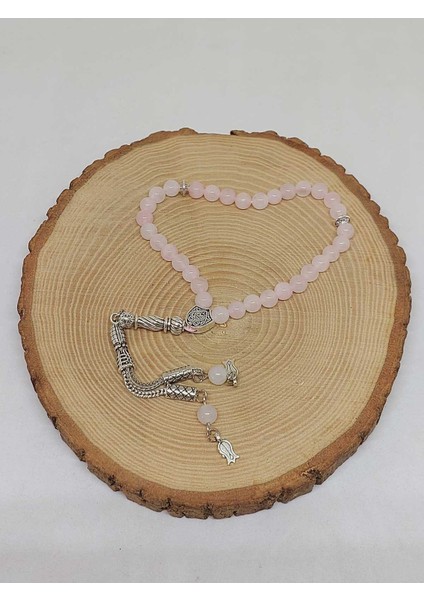 Pembe Kuvars Taşı 33LÜK Tesbih 6mm (1254) fırsatları