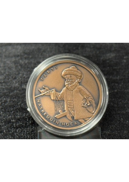 2023 Nasreddin Hoca No. 8 Tartı Sertifikalı Bronz Hatıra Parası