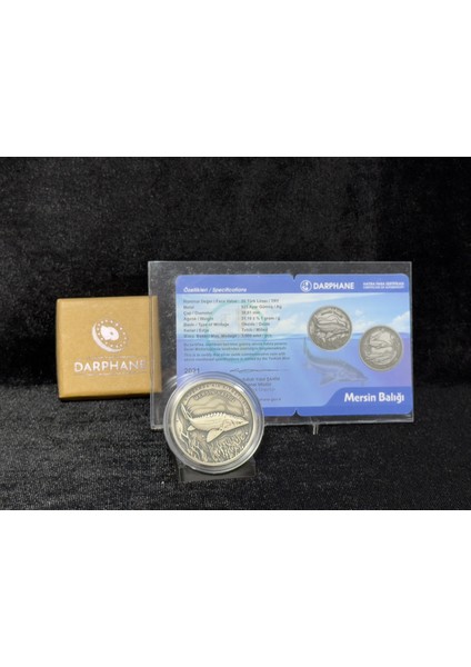 2021 Darphane Türkiyeye Özgü Balıklar Serisi: Mersin Balığı Gümüş Hatıra Parası