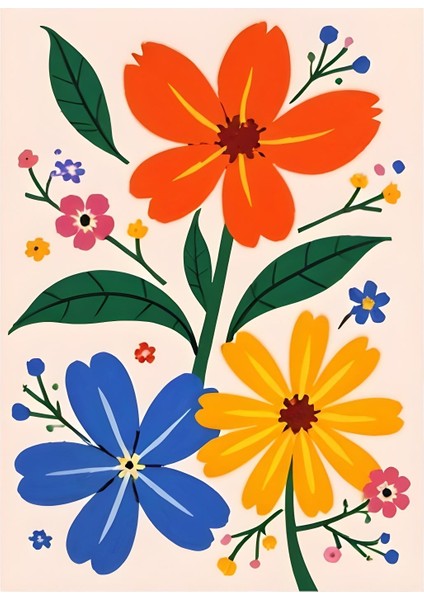Matisse - Boho - Art Deco - Soyut - Doğa ( 3 Lü Çerçevesiz ) Poster - Afiş - Tablo KR2C00717/
