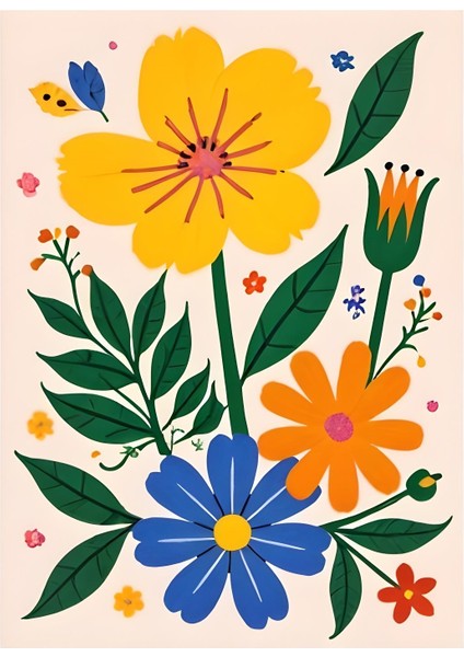 Matisse - Boho - Art Deco - Soyut - Doğa ( 3 Lü Çerçevesiz ) Poster - Afiş - Tablo KR2C00717/