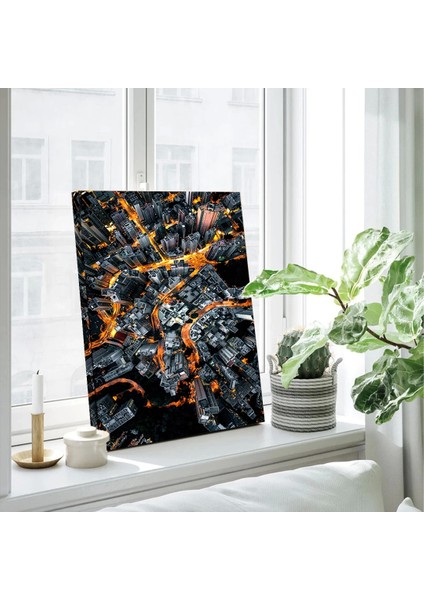 Tepeden Şehir Manzarası Kanvas Tablo fiyatları