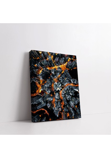 Tepeden Şehir Manzarası Kanvas Tablo modelleri