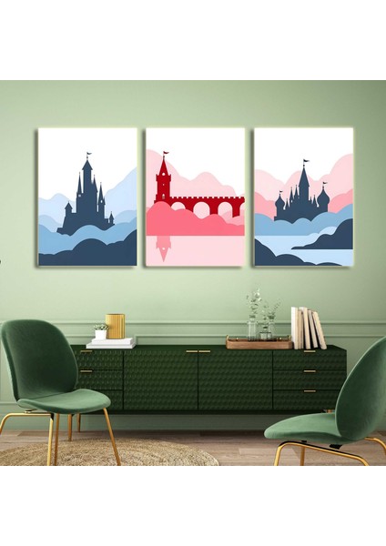 Matisse - Boho - Art Deco - Soyut - Doğa ( 3 Lü Çerçevesiz ) Poster - Afiş - Tablo KR2C00274/
