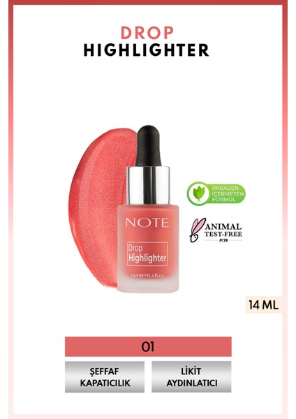 Drop Highlighter 01 Pearl Rose Likit Aydınlatıcı