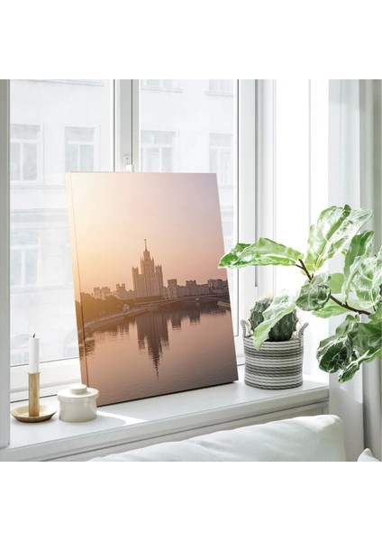 Alacakaranlıkta Şehir Silüeti Kanvas Tablo modelleri