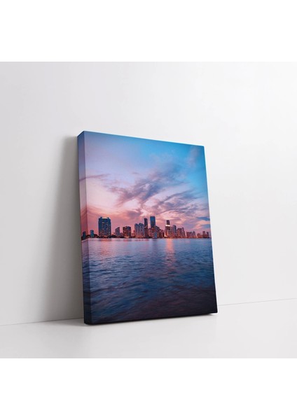 Günbatımında Şehir Silüeti Kanvas Tablo fiyatları