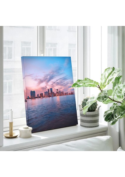 Günbatımında Şehir Silüeti Kanvas Tablo modelleri