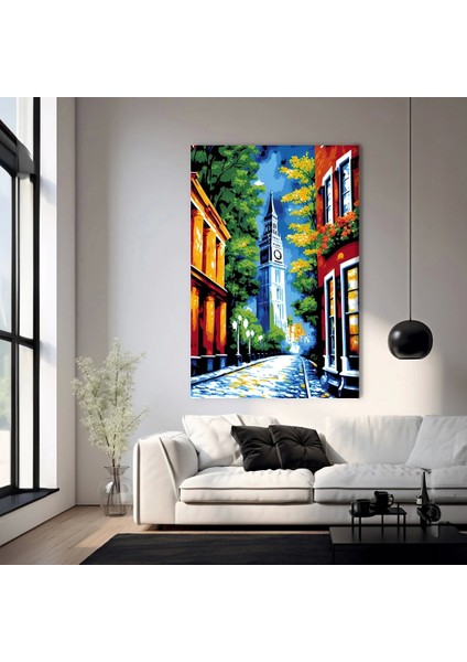 Renkli Arnavut Kaldırımı Kanvas Tablo