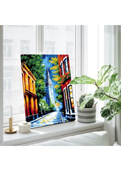 Renkli Arnavut Kaldırımı Kanvas Tablo modelleri