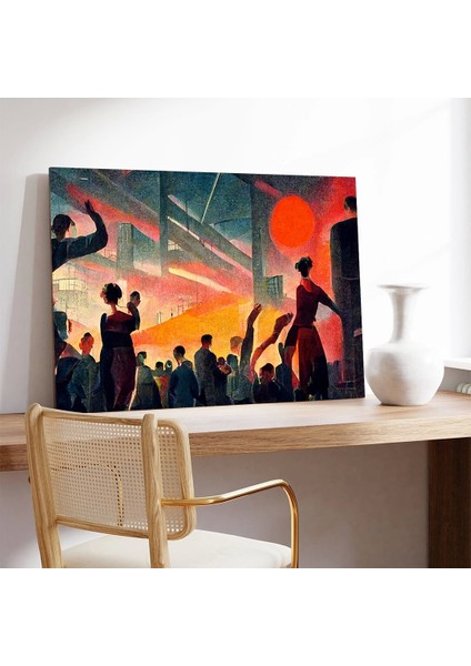 Şehir Işıkları Kanvas Tablo fiyatları