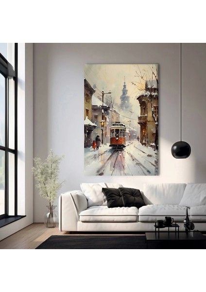 Kış Şehri Kanvas Tablo