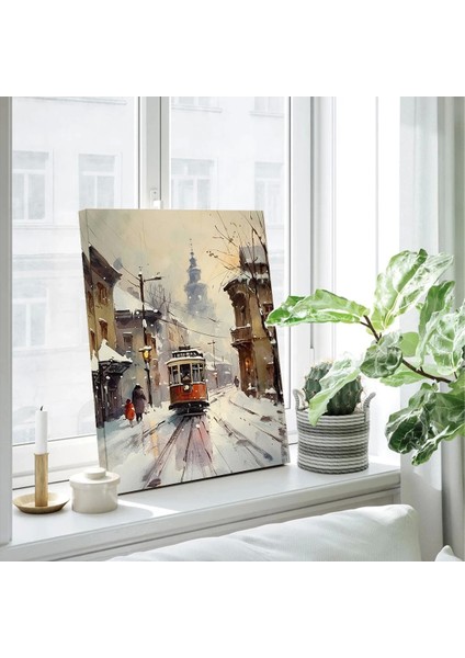 Kış Şehri Kanvas Tablo modelleri