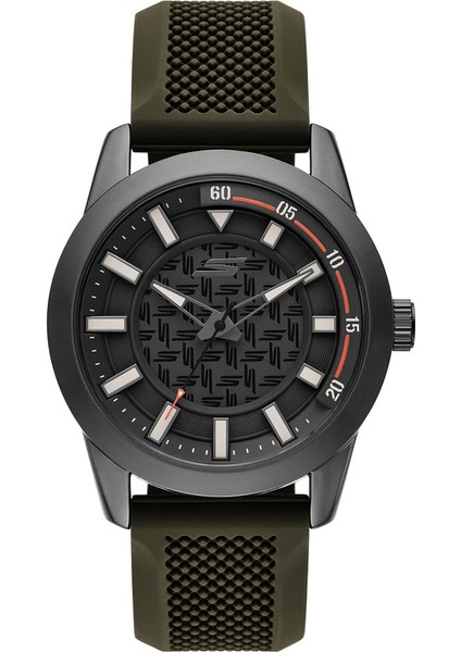 SR8113 Erkek Kol Saati Füme Kasa Silikon Kordon 3 ATM Suya Dayanıklı