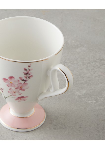 Valentina New Bone China Kupa 300 ml Pembe