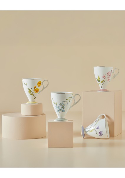 Valentina New Bone China Kupa 300 ml Pembe