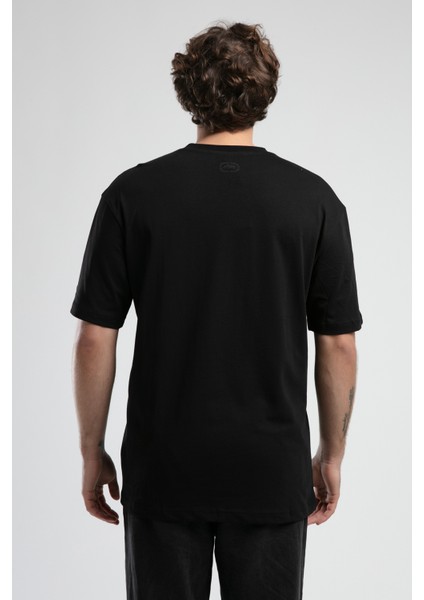 ECKO UNLTD Astorıa Siyah Bisiklet Yaka Baskılı Oversize Erkek Tshirt