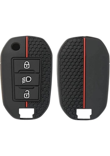 Citroen C4 C4L Kaktüs C3 C6 C8 Silikon Anahtar Kılıfı 2.resime Bakınız