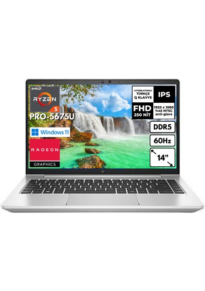 Hp Elitebook 650 G9 Ryzen 5PRO-5675U  24 GB 1 Tbssd AMD Radeon Graphics Windows 11 Pro 14" FHD Taşınabilir Bilgisayar