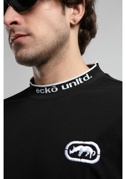 ECKO UNLTD Rockaway Siyah Bisiklet Yaka Nakışlı Oversize Erkek Tshirt fiyatları