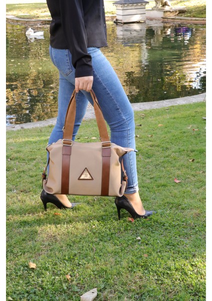 Su Geçirmez Golden Polo Camel Şık Çanta