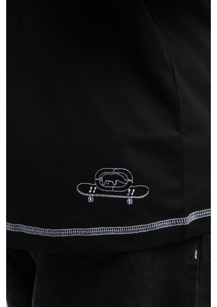 ECKO UNLTD Rockaway Siyah Bisiklet Yaka Nakışlı Oversize Erkek Tshirt fırsatları