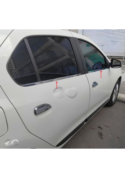 Renault Clio 4 Symbol Krom Cam Çıtası 4 Prç. 2013 Üzeri P. Çelik