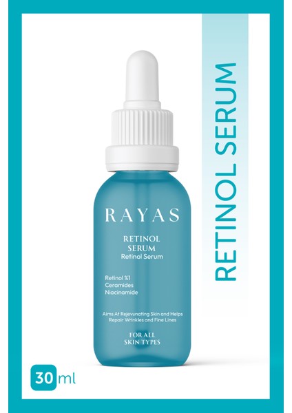 Aydınlatıcı Retinol Serum Ascorbıc Acid %1 Retinol - Ceramides 30 ml