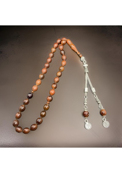 Renk Seçeneklerde 33 Adet Iri Habbe Sıkma Kehribar Tesbih